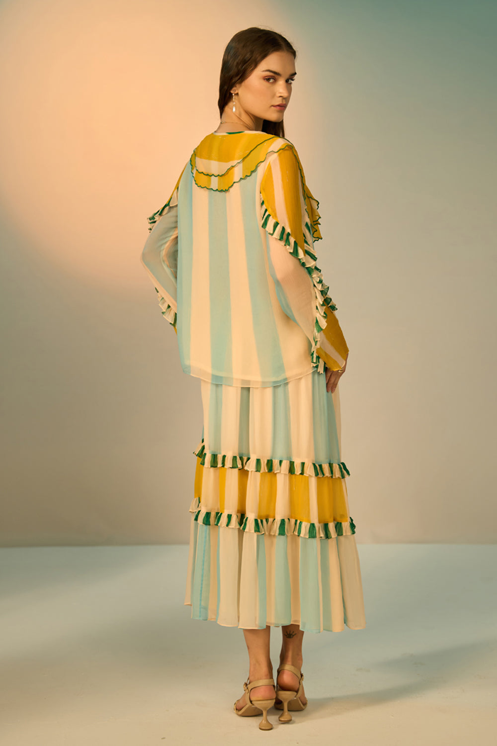 Vida Skirt women's statement skirt featuring a contemporary silhouette and distinctive design details, designed to pair with the matching Vida Blouse or contrasting tops, styled for summer brunches, resort vacations, daytime outings and casual celebrations.