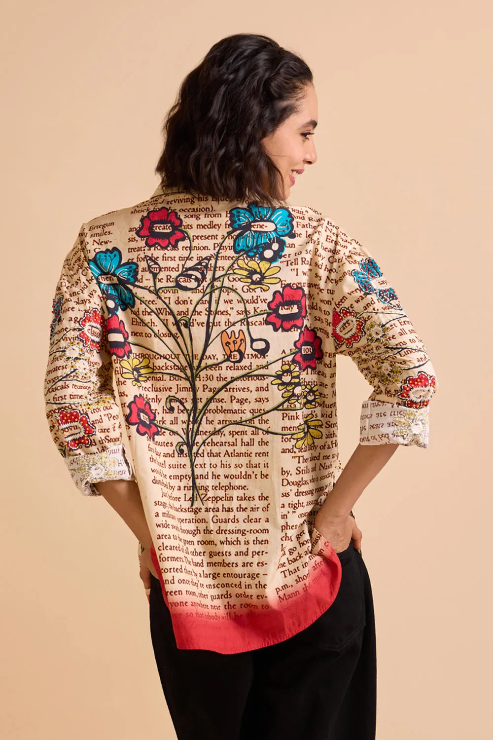 Walter Embroidered Shirt women's statement shirt featuring decorative embroidery, a classic shirt silhouette and contemporary styling, designed to pair with tailored trousers, skirts or denim, styled for casual outings, resort holidays, brunches and elevated everyday wear.