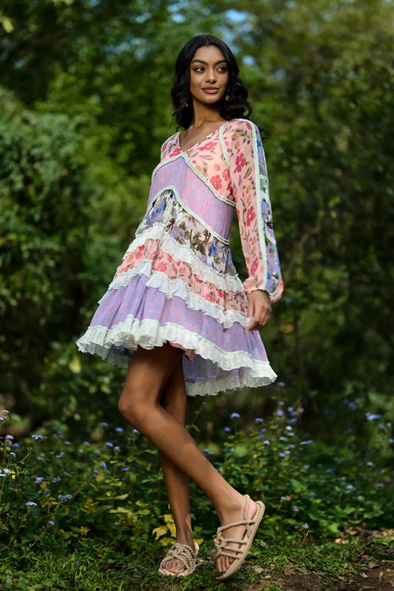 maeve mini dress – Chic Party Mini Dress Color:Same as photo Chic Short Wedding Guest 10 Model is 57 LANDON-250