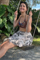 Ananya Pandey in the Cyril bralette, a black cotton featuring silhouette with detailing, perfect for trendy, statement fashion looks for woman.