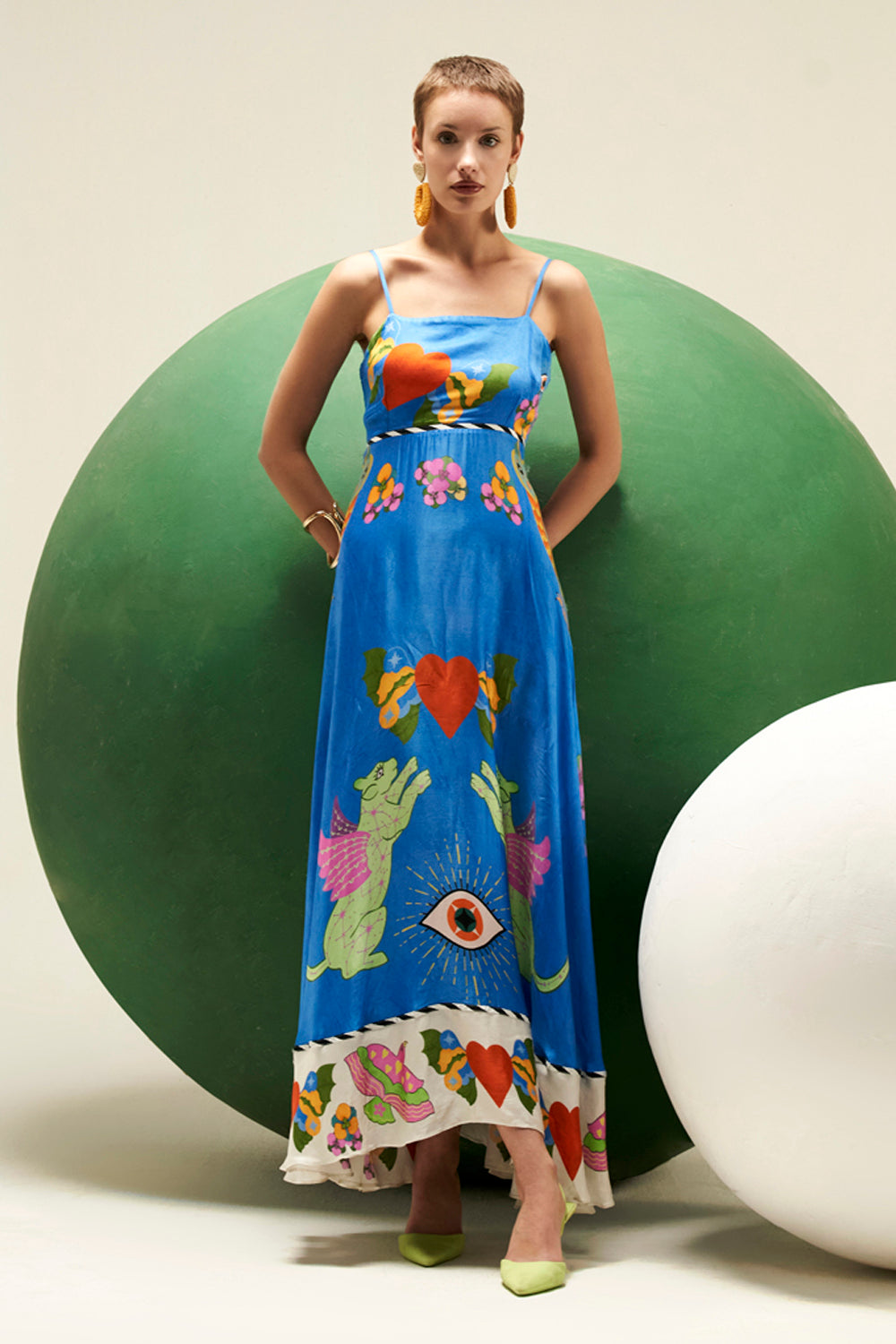 Jocelyn Dress, a women's contemporary dress featuring a distinctive silhouette and stylish detailing, suited for summer outings, resort vacations, brunches and daytime celebrations.