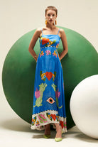 Jocelyn Dress, a women's contemporary dress featuring a distinctive silhouette and stylish detailing, suited for summer outings, resort vacations, brunches and daytime celebrations.
