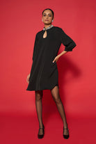 Lexi Embroidered Dress women's embroidered dress featuring intricate decorative detailing and a statement silhouette, styled for festive gatherings, evening celebrations, resort dinners and special occasions.