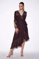 Maisy Wrap Dress women's wrap-style dress featuring a flattering waist-defining design and feminine silhouette, styled for summer holidays, resort brunches, garden parties and daytime celebrations.