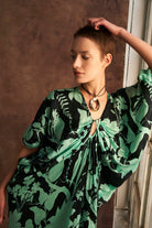 Closeup look of Meissa Dress women's dress featuring a contemporary silhouette and refined design details, styled for summer brunches, resort holidays, daytime gatherings and special occasions.