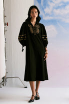 Miano Dress women's statement dress featuring a contemporary silhouette and distinctive design details, styled for summer brunches, resort vacations, daytime outings and special occasions.