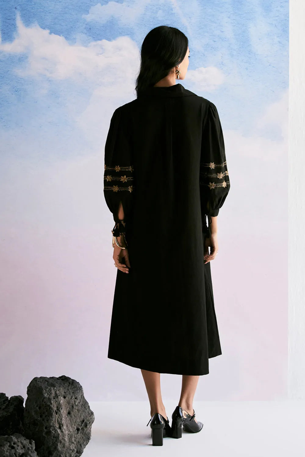 Miano Dress women's statement dress featuring a contemporary silhouette and distinctive design details, styled for summer brunches, resort vacations, daytime outings and special occasions.