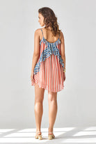 Back view of Naomi Mini Dress women's mini dress featuring a contemporary silhouette and distinctive design details, styled for summer brunches, resort getaways, vacation outings and casual celebrations.