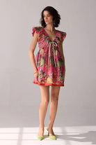 Nirvi Mini Dress women's mini dress featuring a contemporary silhouette and distinctive design details, styled for summer brunches, resort vacations, holiday outings and casual celebrations.