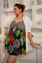 Noemi Mini Dress women's mini dress featuring a chic contemporary silhouette and distinctive design details, styled for summer brunches, resort vacations, holiday outings and casual celebrations.
