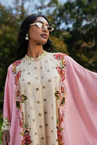 Percy Embroidered Cape With Pants Set women's coordinated outfit featuring an embroidered cape paired with matching pants, combining decorative detailing with a flowing silhouette, styled for resort vacations, festive gatherings, summer celebrations and elegant evening occasions.