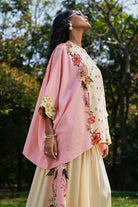 Percy Embroidered Cape With Pants Set women's coordinated outfit featuring an embroidered cape paired with matching pants, combining decorative detailing with a flowing silhouette, styled for resort vacations, festive gatherings, summer celebrations and elegant evening occasions.