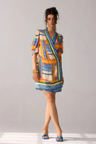 Rosie Wrap Dress women's wrap-style dress featuring a flattering waist-defining design and feminine silhouette, styled for summer brunches, resort vacations, garden parties and daytime celebrations.