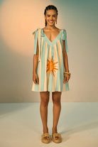 Rudy Embroidered Dress women's statement dress featuring decorative embroidery and a contemporary silhouette, styled for summer celebrations, resort outings, festive gatherings and special occasions.
