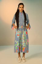 Rumi Embroidered Midi Dress women's midi dress featuring intricate embroidery, a flattering waistline and a graceful flowing skirt, combining detailed craftsmanship with a feminine silhouette, styled for summer brunches, garden parties, resort vacations and daytime celebrations.