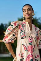 Saanvi Dress women's statement dress featuring a feminine silhouette and contemporary design details, styled for summer brunches, resort holidays, daytime gatherings and special occasions.