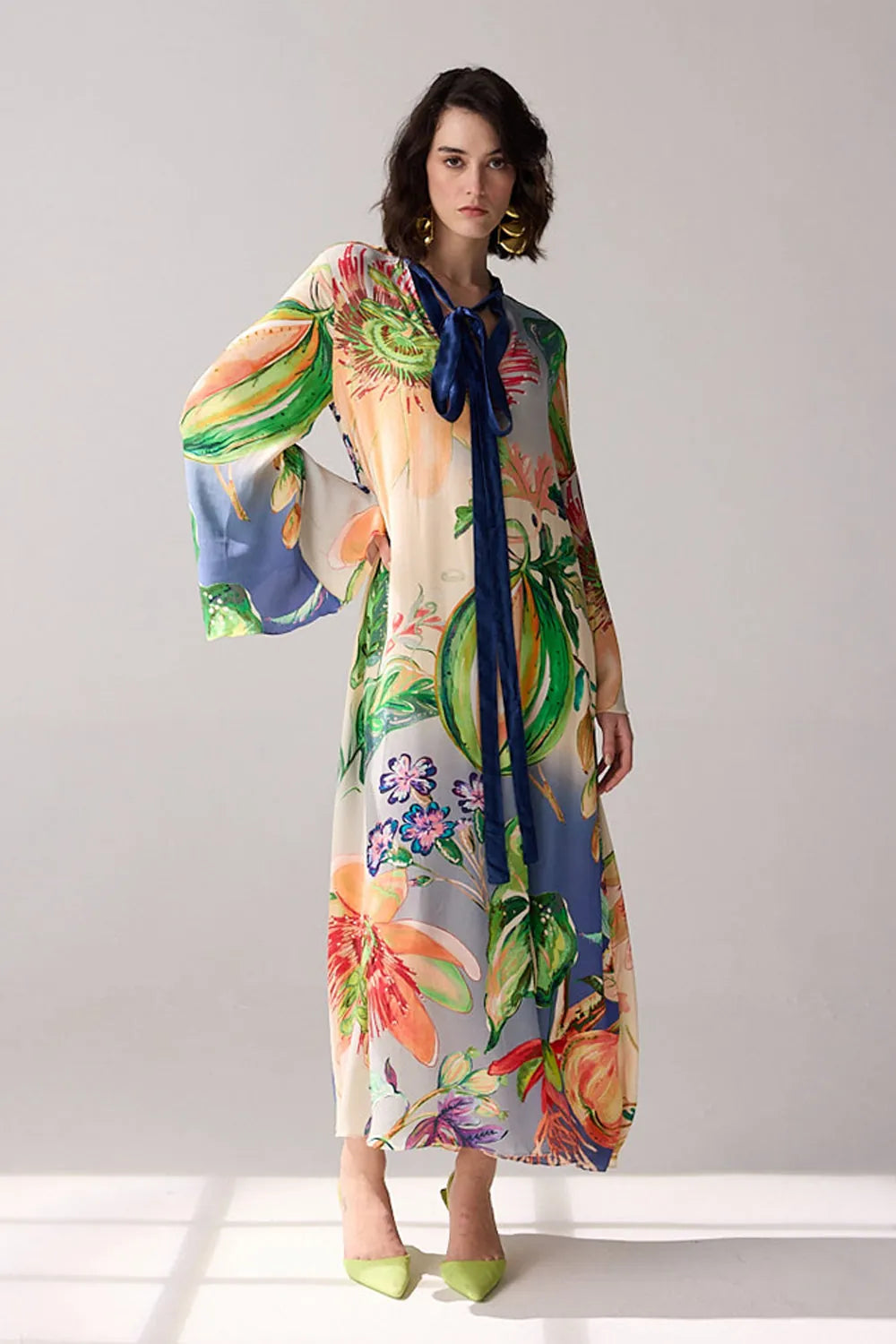 alani maxi dress The Alani Floral Tie Back Maxi Dress medium / MediumVioletRed