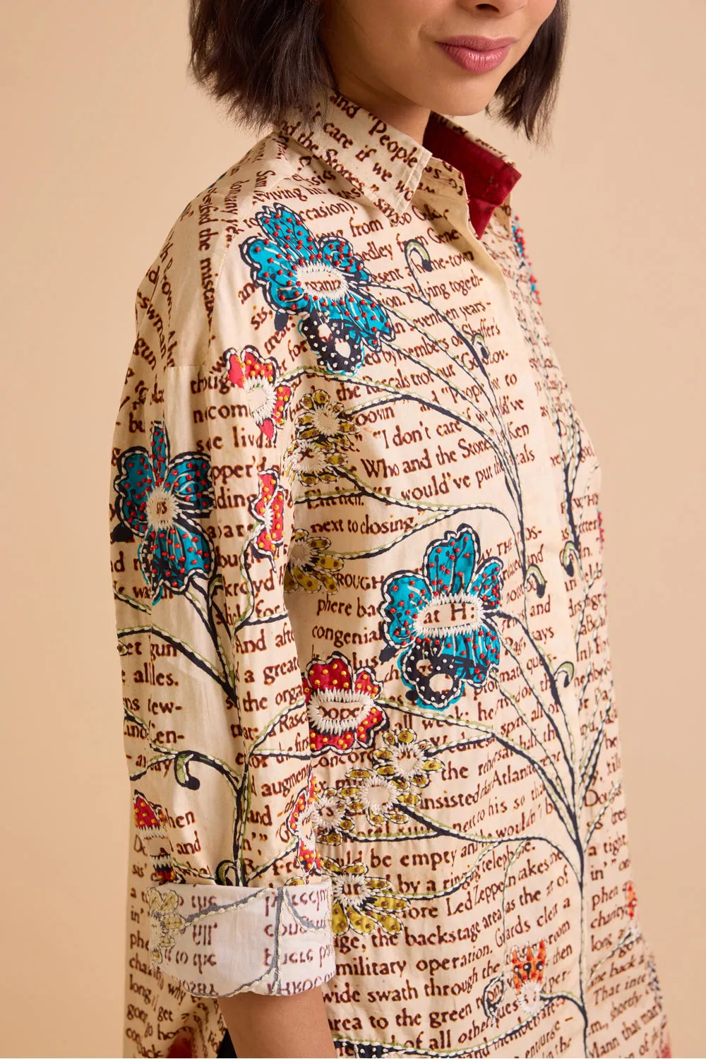 Walter Embroidered Shirt women's statement shirt featuring decorative embroidery, a classic shirt silhouette and contemporary styling, designed to pair with tailored trousers, skirts or denim, styled for casual outings, resort holidays, brunches and elevated everyday wear.