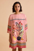 Zion Dress women's statement dress featuring a contemporary silhouette and distinctive design details, styled for summer outings, resort vacations, brunches and special occasions.