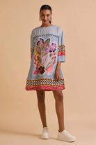 Ziva Dress women's statement dress featuring an elegant silhouette and contemporary detailing, styled for summer brunches, resort vacations, daytime celebrations and special occasions.